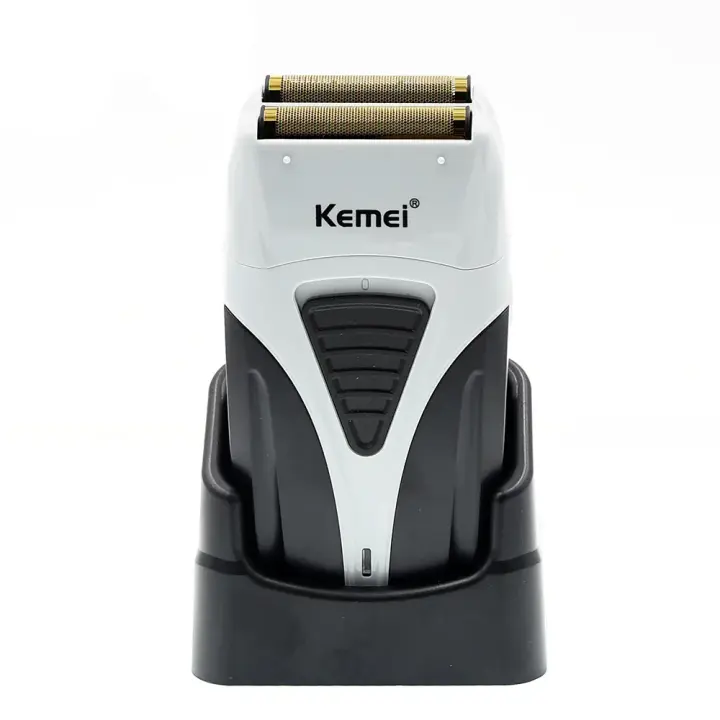 Kemei-Afeitadora eléctrica recargable 3383 para hombres, máquina de afeitar potente para Barba, acabado de decoloración, eliminación de barba, rastrojo, lámina de barbero - 1