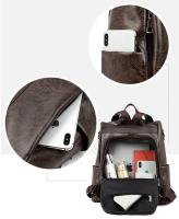 Mochila clásica de cuero sintético suave para mujer, Bolso multiusos a prueba de robo, versión coreana, novedad, envío directo - details 7