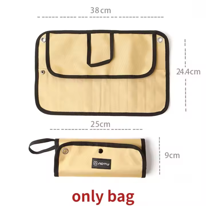Bolsa para picnic al aire libre, cuchara, cuchillo, palillos, tenedor, bolsa para cubiertos, bolsa portátil para mesa plegable - 1