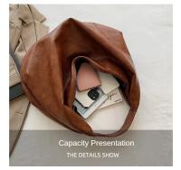 Bolsos de hombro grandes negros para mujer, bolso de compras grande, bolso cruzado de cuero suave de calidad de Color sólido, bolso de mano de viaje para mujer - details 8