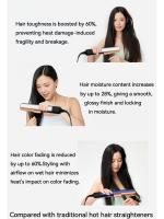 Secador de Cabello Alisador 2-en-1 Plancha Plana con Calentamiento de Iones Negativos para Un Peinado Rápido y Duradero en Hogar y Salón - details 1