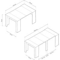 Mesa de Comedor Extensible Acabado en Gris Cemento Ideal para Sala de Estar o Cocina - details 3