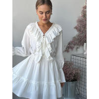 para mujer Primavera Verano Nuevo vestido corto de gasa con manga acampanada - details 21