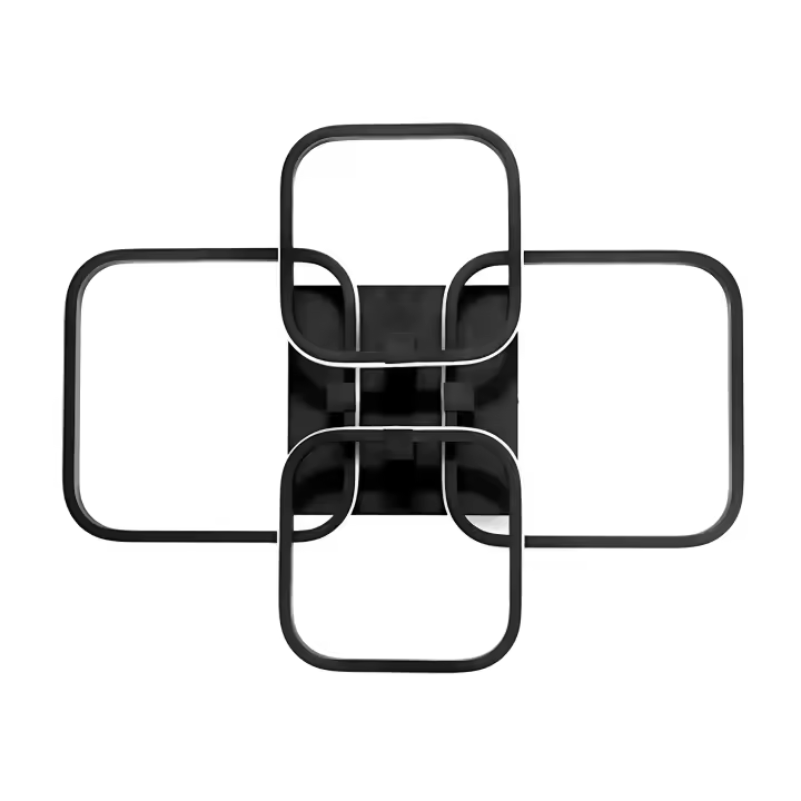 Goeco LED 4 Focos Marco Cuadrado de Aluminio Luz Blanca 45W 58*46cm Productos Normales - 1