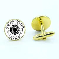Corazones a prueba de balas de Tony Stark, gemelos de camisa con fotografías de cúpula de cristal de alta calidad, joyería de moda para hombre - details 14