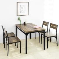 Juego de 4 de 1 Mesa y 4 Sillas de Restaurante Sala Cocina Comedor - details 1