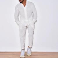 Conjunto Casual de Moda para Hombres Camisa con Cuello Alto de Algodón Deportivo de Lujo Ligero - details 5