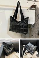 Gran capacidad de las mujeres Casual Espacio para el hombro Algodón Bolso Bolso Tote Moda Uso diario - details 1