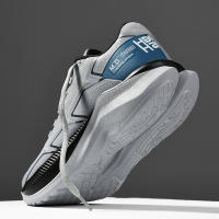 Zapatillas de correr transpirables con suela de goma para hombre, moda, gris - details 15