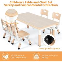 Mesa de Niños Ajustable en Altura Juego de Sillas de 4 Ideal para Jardín de Infantes y Habitación - details 23