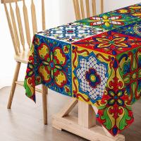 Mantel de Cerámica Talavera Mexicans Decoración de Fiesta de Navidad Impermeable, Reutilizable para Mesa de Cocina - details 4