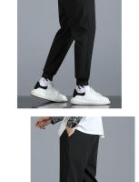 Sencillo, cómodo, informal para hombre, clásico y versátil en otoño invierno, juvenil y holgado, pantalones combinados con forro polar. - details 4