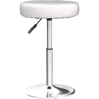 barbero Redondo Cuero PU Sala Consulta Sala Estar Barra Cocina Multifuncional Ajustable en Altura sin Respaldo Rosa - details 17