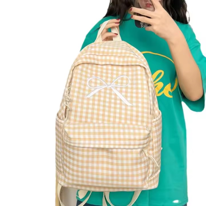 Mochila Escolar Japonesa Estilo Nylon para Forro, Exterior Dulce y Fresco para Estudiantes de Secundaria - 1