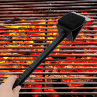 Cepillo de Alambre de Cobre 3-en-1 Herramienta de BBQ de Mango Largo para Limpieza de Parrilla y Horno - details 0