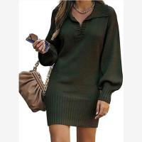 Suéteres de moda para mujer, vestidos informales con cuellos enrollados. - details 5
