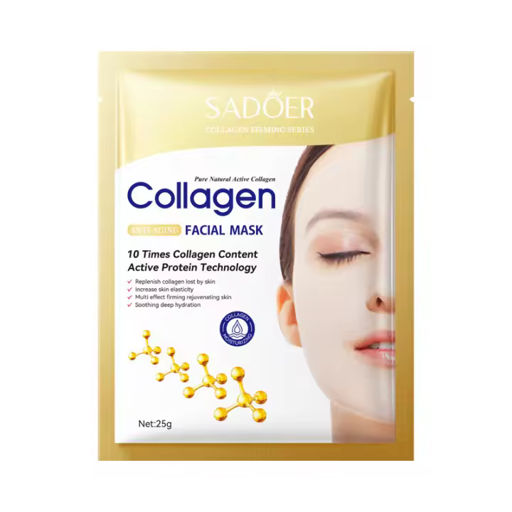 10 Uds. Mascarilla Facial antiarrugas de colágeno antienvejecimiento líneas finas piel firme hidratante brillo cuidado de la piel cosméticos Coreanos - 1