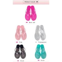Chanclas de cristal para mujer 2024, pantuflas de playa antideslizantes para exteriores, sandalias planas transparentes nuevas de moda para niñas de verano - details 1