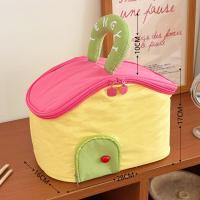 Bolsa de maquillaje de mano impermeable, bolsa de cosméticos multifuncional de nailon con forma de casa, bolsa de almacenamiento para el cuidado de la piel con dibujos animados de gran capacidad - details 9