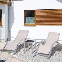 Juego de 2 Tumbonas Jardín Exterior con Mesa Auxiliar de Vidrio Templado Tumbonas con Respaldo Reposabrazos para Patio Piscina Terraza Exterior Negro - details 19