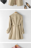 Gabardina informal de longitud media para mujer, abrigo ajustado de alta calidad, versión coreana, primavera y otoño, novedad de 2023 - details 0