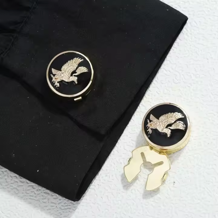 Iceyy 20MM divertidos gemelos redondos de la serie Eagle a la moda botón decorativo ropa FRAC camisas y vestidos - 1