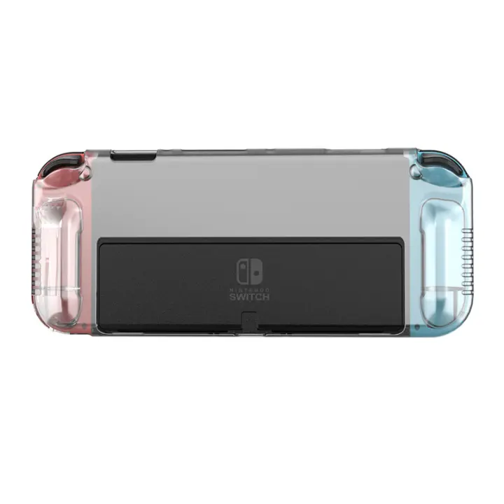 VAORLO-funda protectora de TPU suave para Nintendo Switch OLED, carcasa antideslizante, cubierta de agarre ergonómico, funda transparente de diseño de una pieza - 1