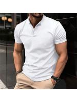 Camiseta polo de manga corta con botones para hombre, estilo deportivo, cuello Henry, verano 2025. - details 2