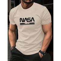 Camiseta de Manga Corta para Hombre 100% Algodón, Informal, a la Moda, Holgada, de Talla Grande, con Estampado de Letras, Deportiva - details 1