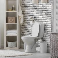 Papel tapiz autoadhesivo impermeable con diseño de ladrillo para renovación de paneles de pared, papel tapiz 3D, calcomanía de pared para decoración de pared - details 5
