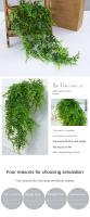 Planta Artificial de 90Cm Vid Decoración del hogar Hoja colgante de plástico Hierba Guirnalda Decoraciones para fiestas de bodas al aire libre Hiedra de ratán falsa - details 2