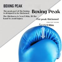 Guantes de Boxeo Profesionales de 10oz para Muay Thai, Sanda, combat-PU Duradero, Cómodos sin Cierres, 14 + - details 4