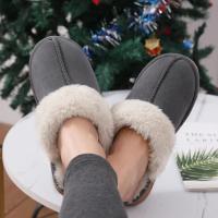 Zapatillas mullidas de invierno para mujer, zapatos peludos y peludos para el hogar, Zapatillas de casa de piel sintética, Zapatillas de felpa para interior, cómodas y cálidas, zapatillas planas silenciosas - details 14