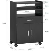 Mueble auxiliar de cocina, aparador auxiliar bajo para microondas con 2 puertas y 1 cajón L59 x P40 x H92 cm - details 10