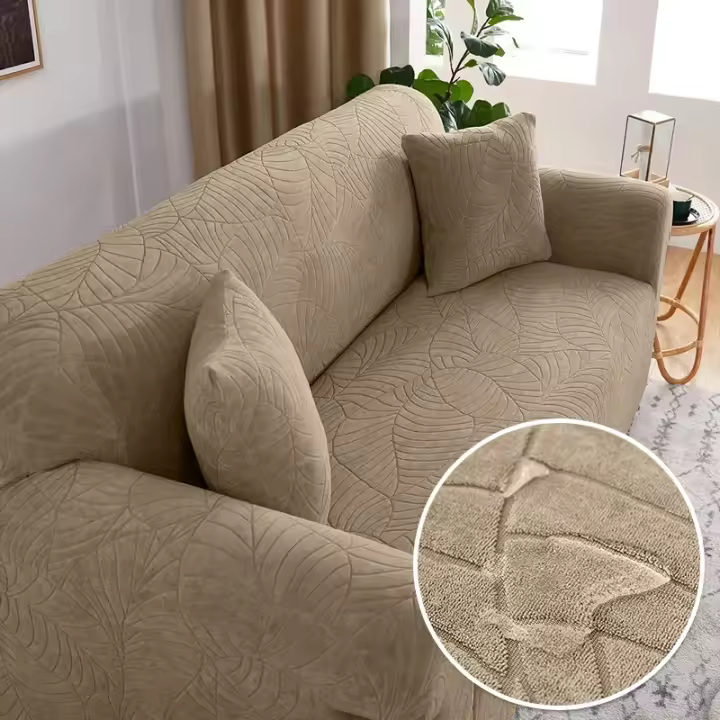 Fundas de Sofá Jacquard de 2 Plazas Diseño Largo, Grueso y Protector para Sofá - 1