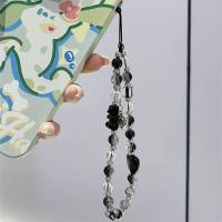 Cadena para teléfono con diseño de oso de fresa negro, correa para muñeca, cordón para teléfono móvil, llavero para chica, funda para teléfono móvil, cadena colgante - details 4