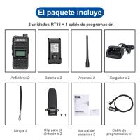 Retevis-walkie-talkie RT85, Estaciones de radio bidireccionales, 5W, VHF, UHF, Banda dual - details 18