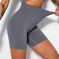 Pantalones cortos de yoga para mujer, leggings de cintura alta sin costuras para correr, entrenar, gimnasio - details 5