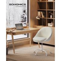Silla de Oficina en Casa, Silla Giratoria de Algodón y Lino, Silla de Escritorio, Acolchada con Espuma, Altura Ajustable, para Estudio, Dormitorio, Azul Pálido OBG020Q01 - details 33