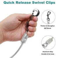 Cable de Atadura para Perros con Revestimiento de PVC Resistente a Masticaciones Longo suficiente para Perros Grandes Adecuado para Acampar al Aire Libre - details 6