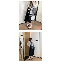 Sandalias planas de piel auténtica para mujer, zapatos romanos de plataforma, informales, de marca de lujo, tendencia de verano, 2024 - details 6
