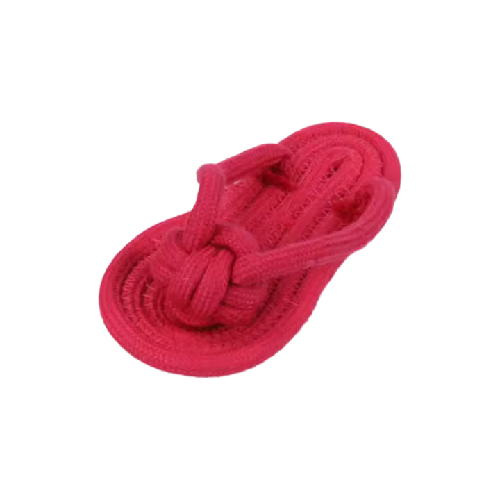 Juguete para mascotas, zapatillas de hilo de algodón multicolor para mascotas, juguete para perros Molar Teddy Bichon Frise - 1