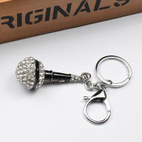 Llavero De Moda Con Inserción De Zirconio Cabeza De Calavera Plata Para Llaveros Joyería Bolso Coche Regalo Unisex - details 6