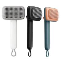 Peine profesional para el cuidado de mascotas, portátil, lavable, de acero inoxidable, fácil de operar, peine colgante para cortar el pelo de perros - details 1