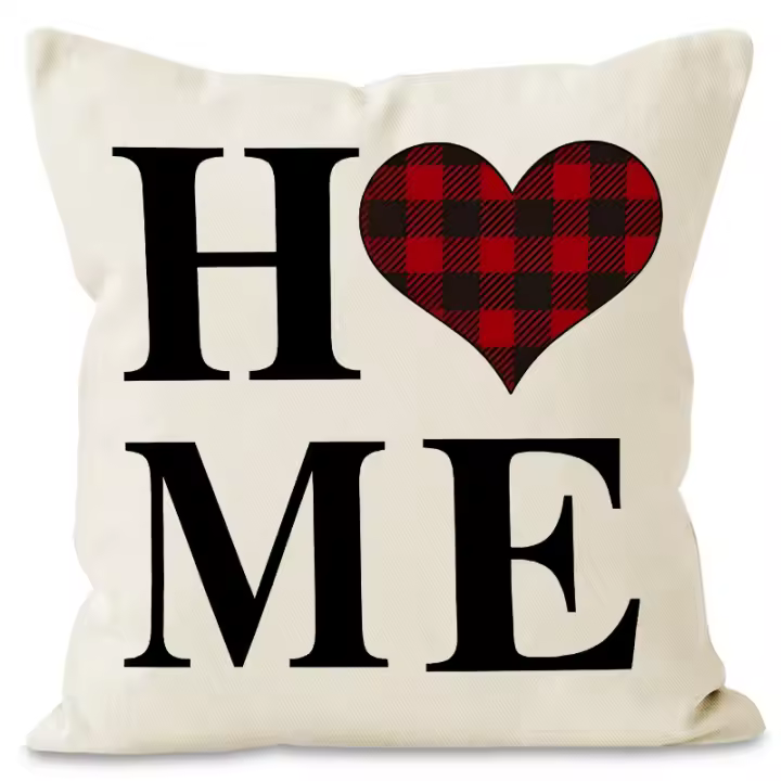Funda de almohada para el Día de San Valentín, funda de almohada con línea de amor, decoración festiva para sofá, funda de cojín con curva de cintura estampada - 1