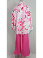 Junxi Wan Conjunto Casual de 2 Piezas Floral Camisa de Manga Larga y Pantalones de Pierna Ancha - details 8