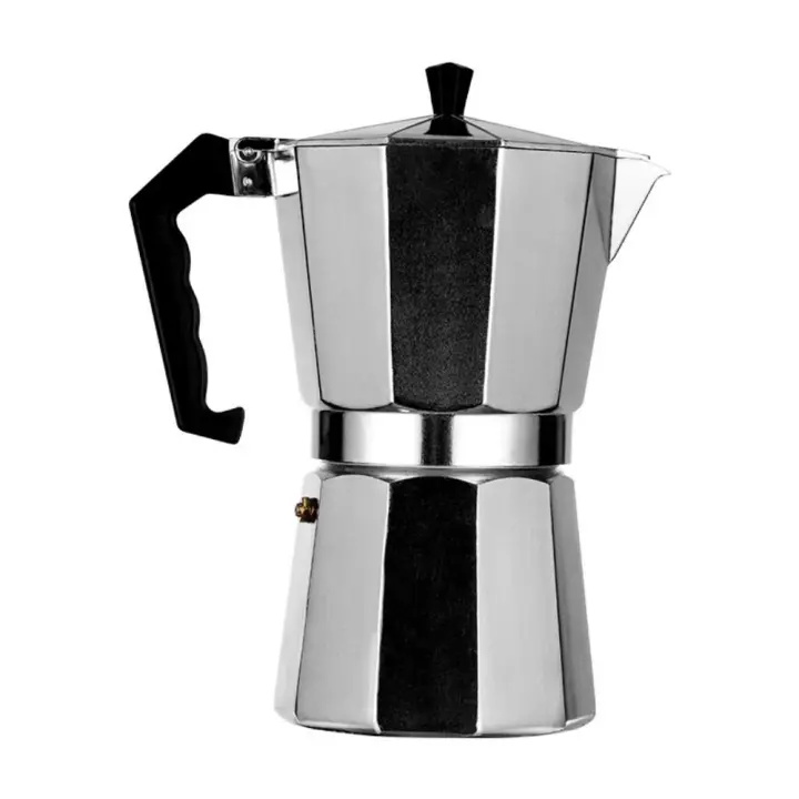Cafetera octogonal Moka de aluminio, 50ml, 100ml, 150ml, 300ml, 450ml, hervidor de Espresso con filtro de acero inoxidable - 1