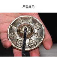 Ocho trompetas auspiciosas de estilo tibetano puro, herramienta tántrica, campana mágica, platillo de cobre blanco, instrumento de percusión, con tintineo - details 3