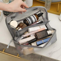 Bolsa De Maquillaje Transparente De Malla Pequeña Grande Negra Organizador De Viaje Portátil Para Cosméticos Y Labiales - details 3