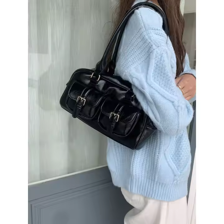 "Bolso Bandolera Vintage de Cuero - Estilo Bolera Retro, Elegante y Multifuncional para Mujer, Ideal para Oficina, Fiesta o Uso Diario |   Envío Rápido en Miravia" - 1